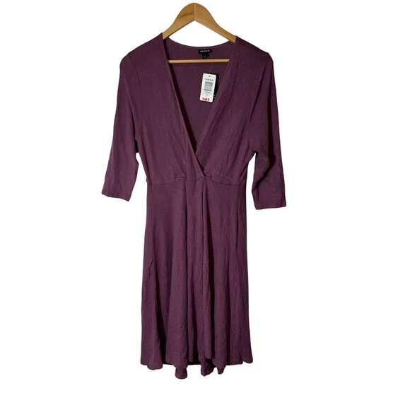 NWT Torrid Purple Hacci Wrap Midi Dress Soft Stretch Plus Size  1x - Picture 2 of 11